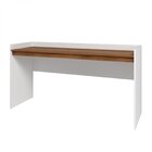 Escrivaninha Office 138cm Brv Móveis Branca E Castanho Branca