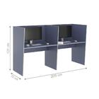 Escrivaninha Office 2 Lugares Letonia Azul