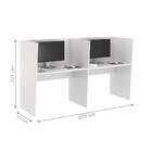 Escrivaninha Office 2 Lugares Letonia Branco