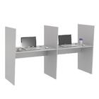 Escrivaninha Office 2 Lugares Letonia Cinza