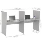 Escrivaninha Office 2 Lugares Letonia Cinza