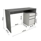 Escrivaninha Origin Two 120cm Movenord Lunar E Branca Lunar/