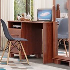 Escrivaninha P/ Notebook Linha Ouro Imbuia 2 Gavetas Madeira