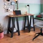 Escrivaninha Pala Preta E Mel