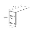 Escrivaninha Para Cama Solteiro Mezanino Solar Casatema 120cm
