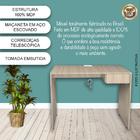 Escrivaninha Para Computador 1 Gaveta Com Tomada Bege Tam.1m