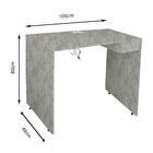 Escrivaninha Para Computador 1 Gaveta Tomada Cor Marmore Tam.