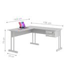 Escrivaninha Para Computador L Com 2 Gavetas Range