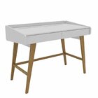 Escrivaninha Para Escritório 100% Mdf Retrô 2 Gavetas Havana