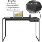 Escrivaninha Para Escritorio 120x75 1 Gaveta 134575 Preto Mob