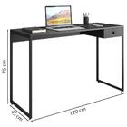 Escrivaninha Para Escritorio 120x75 1 Gaveta 134575 Preto Mob