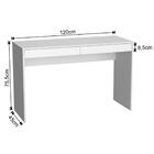 Escrivaninha Para Escritorio 120x75 Cm Com 2 Gavetas B35 Novam