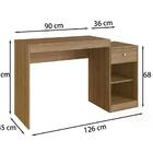 Escrivaninha Para Escritorio 126 Cm 1 Gaveta Lorenza Bnv