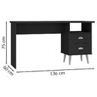 Escrivaninha Para Escritorio 136x75 Cm 2 Gavetas Ho2982 Hec