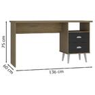 Escrivaninha Para Escritorio 136x75 Cm 2 Gavetas Ho2982 Hec