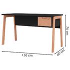 Escrivaninha Para Escritorio 136x76 Cm 1 Gaveta Bf1014 Hec