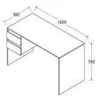 Escrivaninha Para Escritório 2 Gavetas Diamond