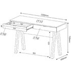 Escrivaninha Para Escritório Cavalete 2 Gavetas Amêndoa