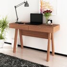 Escrivaninha Para Escritório Cavalete 2 Gavetas Amêndoa