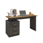 Escrivaninha Para Escritório Com 3 Gavetas Mesa Flay - Grafit