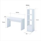 Escrivaninha Para Escritório E Estante Modo On Belmax Preto