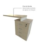 Escrivaninha Para Escritório E Home Office Com 4 Gavetas 112c