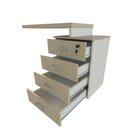 Escrivaninha Para Escritório E Home Office Com 4 Gavetas Bran