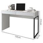 Escrivaninha Para Escritorio Estilo Industrial 120 Cm 2 Gavet