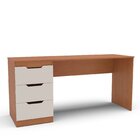 Escrivaninha Para Escritório Madri 3 Gavetas 163cm Creme E Fr