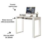 Escrivaninha Para Escritorio Megow 104 Cm Branco Mbl