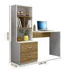 Escrivaninha Para Notebook Com Estante Cristal Branco Nature