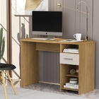 Escrivaninha Para Pc Duna Wood Giga Móveis- Cumaru/off White