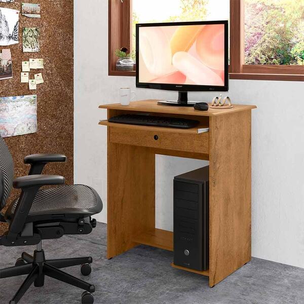 Escrivaninha Para Quarto Pequena Com 1 Gaveta Freijó Prática