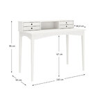 Escrivaninha Para Quarto Retro Madeira 4 Gavetas Milano Branco