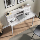 Escrivaninha Para Quarto Retro Madeira 4 Gavetas Milano Branco