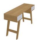 Escrivaninha Paris Carvalho/branco 2 Gravetas 1 Prateleira -