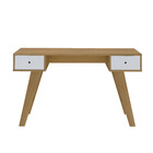 Escrivaninha Paris Carvalho/branco 2 Gravetas 1 Prateleira -