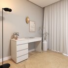 Escrivaninha Paris Com 5 Gavetas  Branco