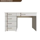 Escrivaninha Paris Com 5 Gavetas  Branco