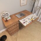 Escrivaninha Paris Com 5 Gavetas  Carvalho Mel