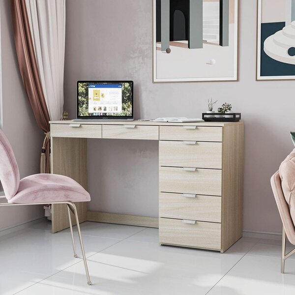 Escrivaninha Penteadeira 120cm 7 Gavetas Columbus Yescasa Leg