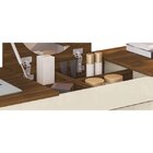 Escrivaninha Penteadeira 136cm Com Espelho Crystal  Freijo/of