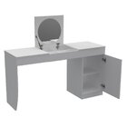 Escrivaninha Penteadeira 136cm Com Espelho Crystal Branca