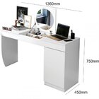 Escrivaninha Penteadeira 136cm Com Espelho Crystal Branca