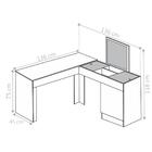 Escrivaninha Penteadeira Aouita Com Espelho Freijó Off White