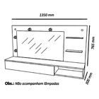 Escrivaninha Penteadeira Camarim Suspensa Lune Com Espelho Br