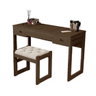 Escrivaninha Penteadeira Com Espelho E Banqueta Luanda Fenix