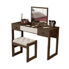 Escrivaninha Penteadeira Com Espelho E Banqueta Luanda Fenix