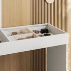 Escrivaninha Penteadeira Com Espelho Midletown Branco Fosco