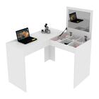 Escrivaninha/penteadeira De Canto 110cm Com Espelho Multimóve